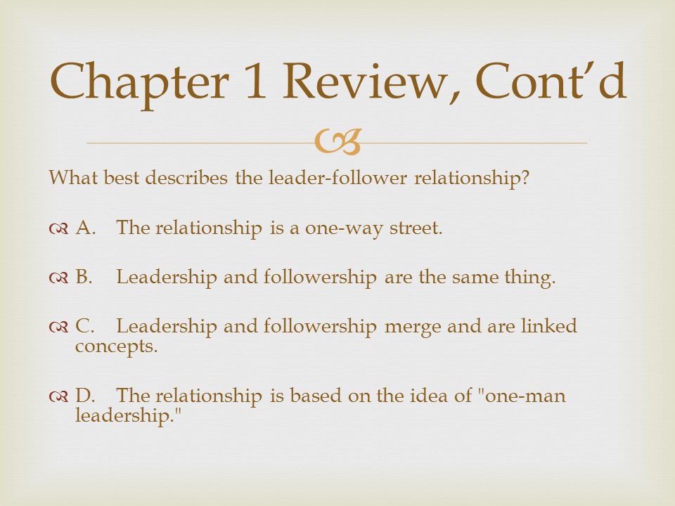 Chapter 1 who is a leader